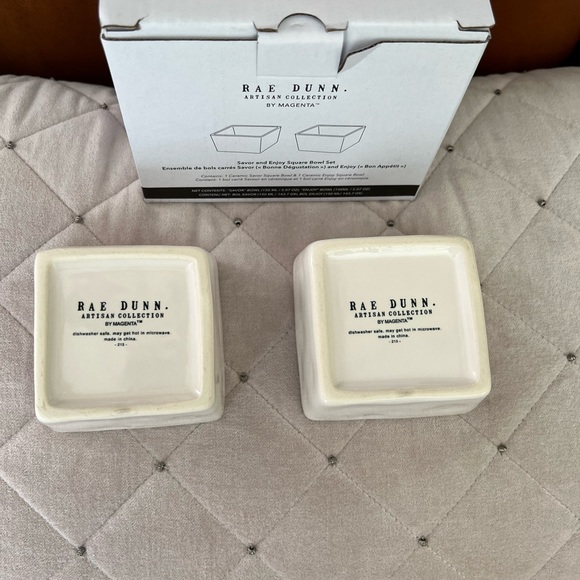 NIB Rae Dunn Savor and Enjoy Bowl Set - Picture 2 of 7